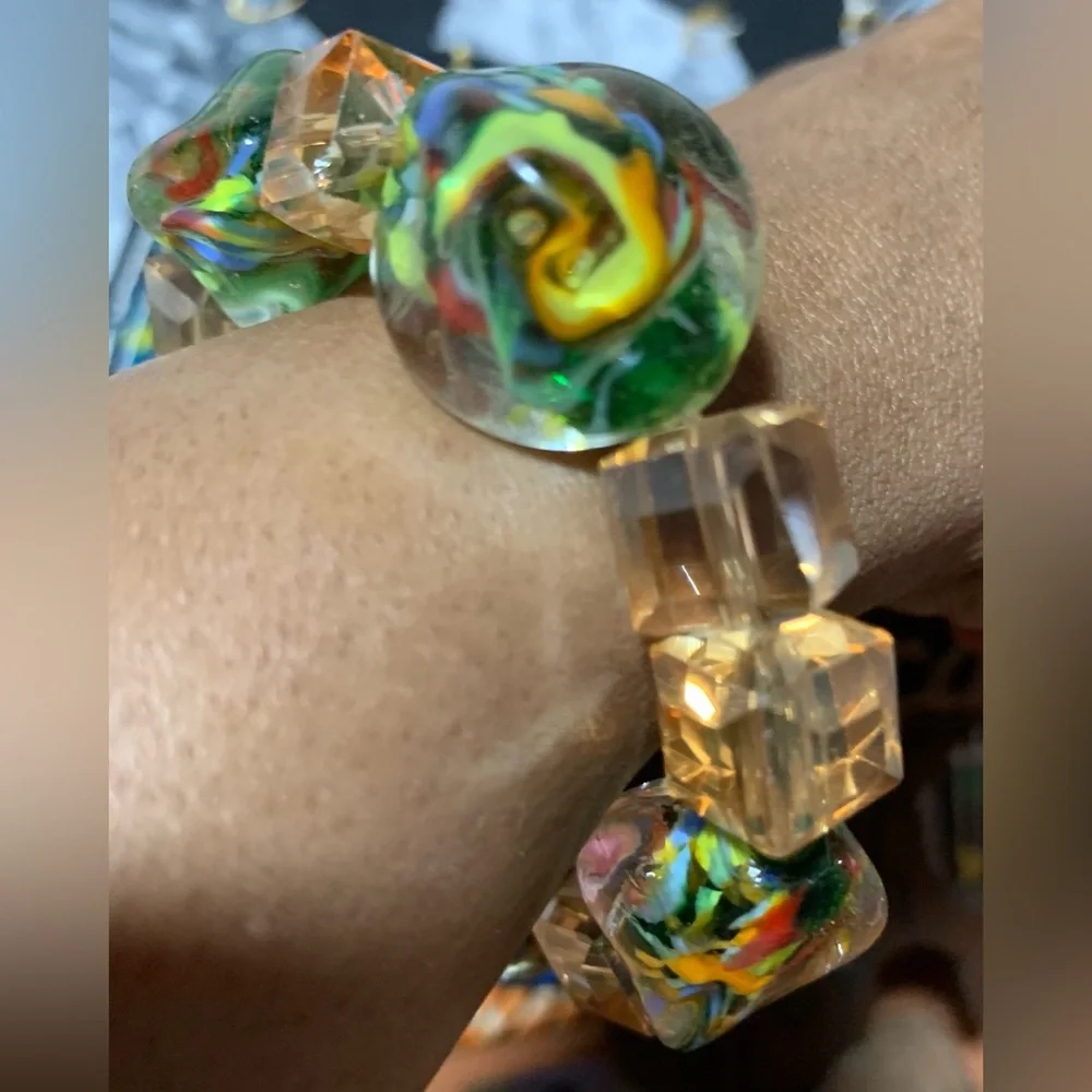 African Handmade Elegant Crystal Beaded Bracelet